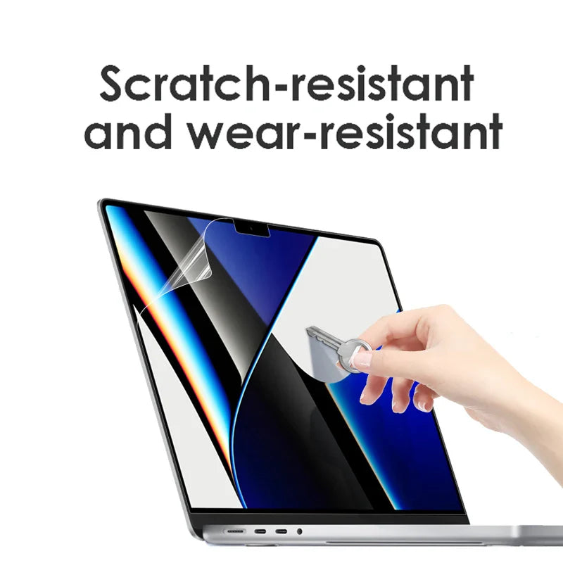 HD Clear Screen Protector for MacBook Pro & Air — Soft Film for 13", 14", 15", 16" (M1 & M2, Pro & Max)