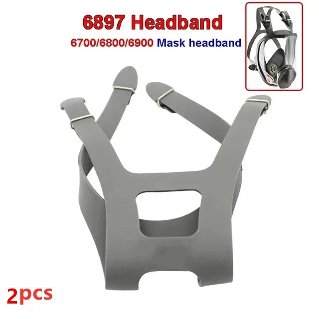 6897 Replacement Headband Strap for 3M 6700/6800/6900 Respirator – Durable Rubber, Four-Point Fix