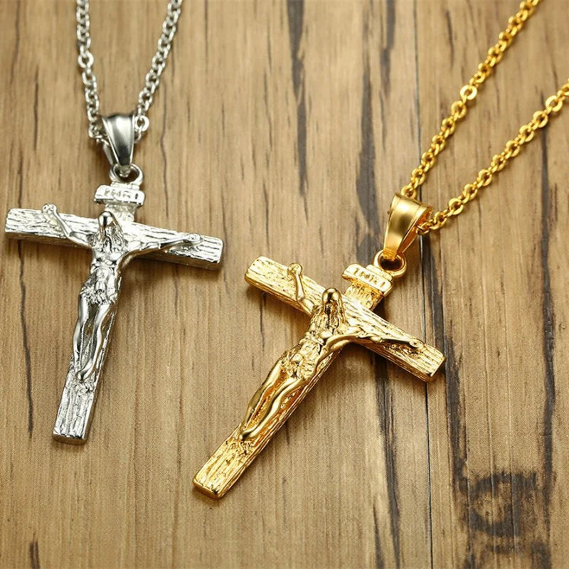 Wu's 2022 Easter Cross Necklace - Retro Hip Hop Clavicle Chain for Men, Popular Fashion Jewelry