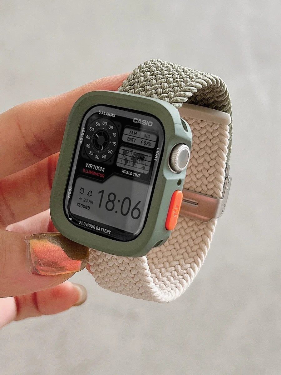 Candy Silicone Apple Watch Case & Strap - Protective Band Cover for Series 11 10 9 8 7 SE 6 5 4 Ultra 49mm 45mm 41mm 44mm 40mm