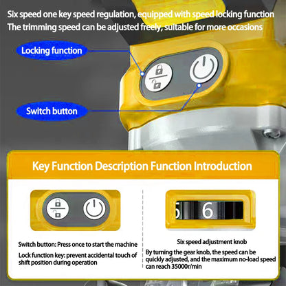 Brushless Electric Trimmer - Woodworking Trimming Machine, Router & Milling Engraving Tool for Dewalt 18V Battery