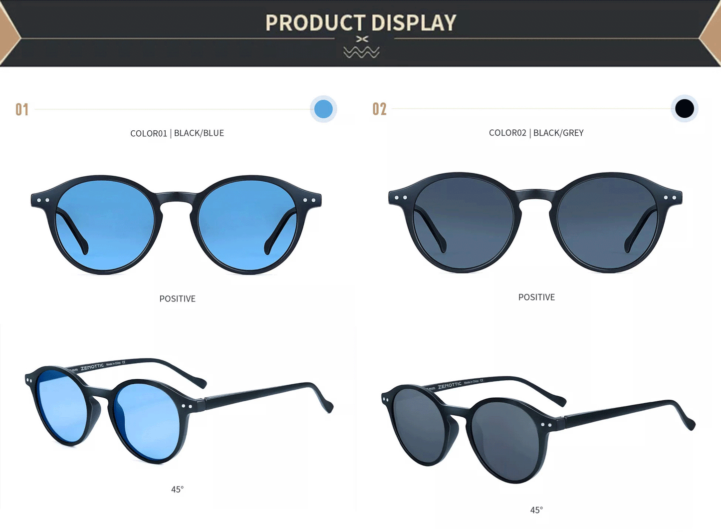 ZENOTTIC Retro Polarized Small Round Sunglasses – Vintage UV400 Shades for Men & Women 2023–2024