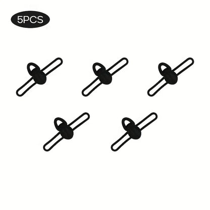 Silicone Fishing Hook Fixers - 5-Piece Elastic Anti-Slip Rod Hook Clips