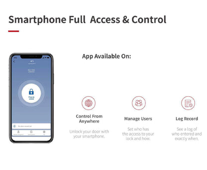 A1 Pro Max Bluetooth Smart Door Lock – Tuya APP Remote Control, Keyless Entry, Smart Life Compatible, DIY Easy Installation