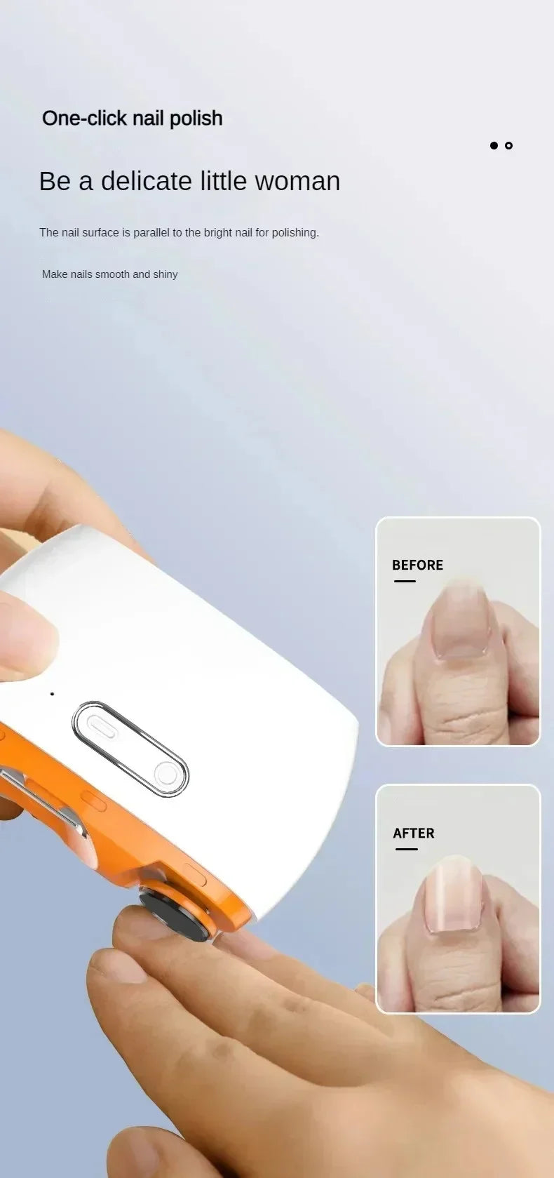 Xiaomi 2-in-1 Smart Electric Nail Clippers – Automatic Polished Armor Trim for Children’s Nail Care