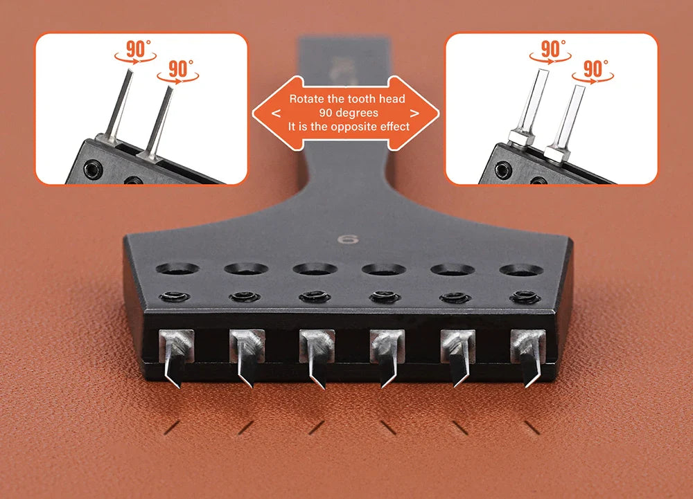 WUTA 3G Replaceable Leather Punch Heads – Diamond, Olive & Round Hole Pricking Irons for DIY Leathercraft