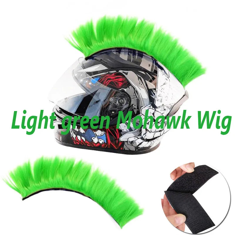 Creative Motorcycle Helmet Mohawk Wig – Electric Helmet Decoration Cosplay Accessories for Motorbike