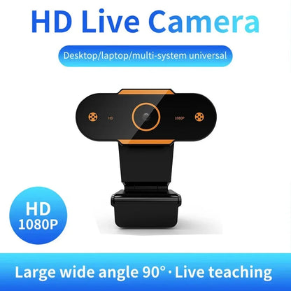 1080P HD Auto Focus Webcam – USB PC Camera with Microphone for Video Calls, Online Teaching & Office Meetings
