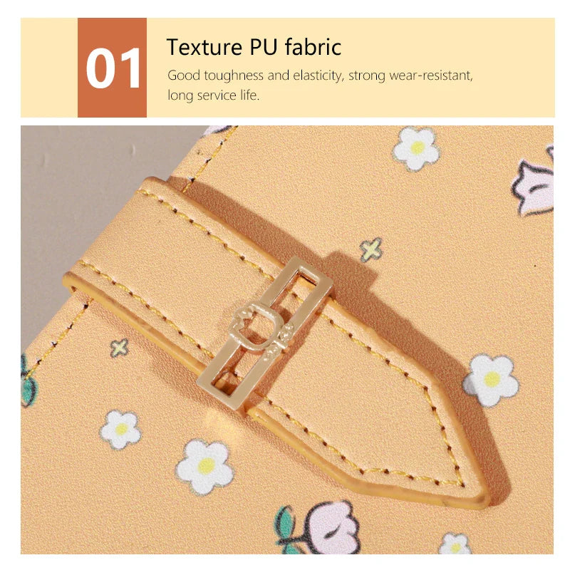 Flower Patterned Credit Card Holder – Small Zipper Card Case Wallet for Women & Men, Handheld and Compact