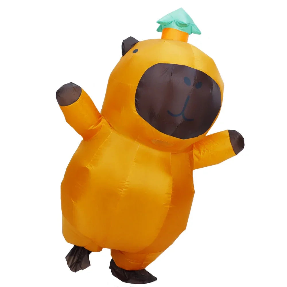 Adult Capybara Inflatable Costume – Cartoon Animal Cosplay Suit for Halloween, Carnival, Performance