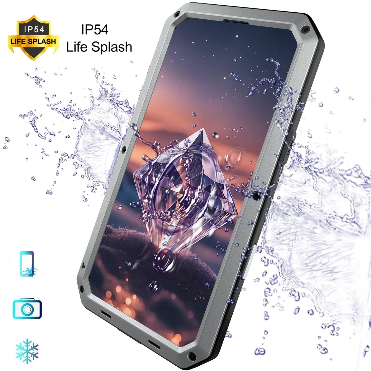 Heavy Tank Doom Hard Metal Phone Case – Shockproof Armor Cover with Gorilla Glass for iPhone 16/15/14/13/12/11 Pro Max/XR/XS/8/7 Plus