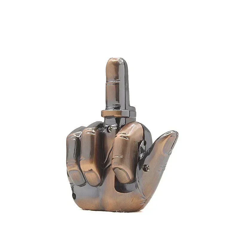Funny Middle Finger Torch Lighter – Windproof Jet Flame Refillable Butane Smoking Accessory with Voice Sound