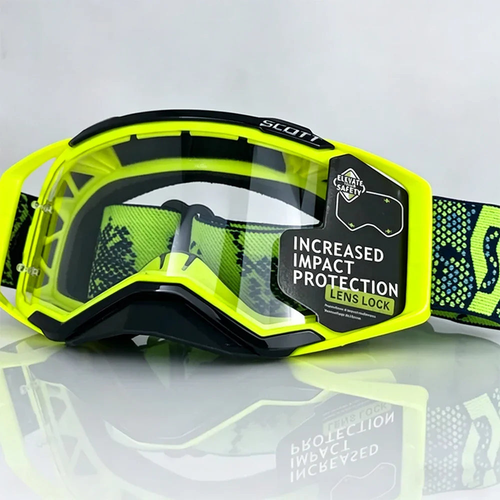 Windproof Motorcycle Goggles with HD Lenses – Off-Road Motocross & Cycling Safety Glasses for Men