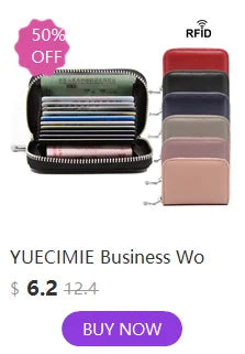 YUECIMIE Super Slim Leather Wallet – Genuine Mini Credit Card Holder, Thin Soft Purse for Men