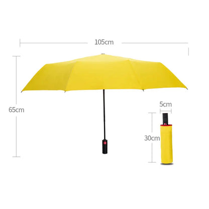 8-Bone Windproof Automatic Folding Umbrella – UV Sunblock Travel Umbrella for Men, Business Style