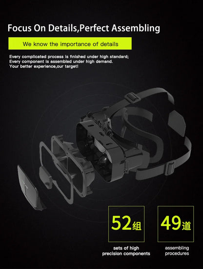 Shinecon 3D VR Headset – Virtual Reality Glasses with Helmet Lenses for Smartphones