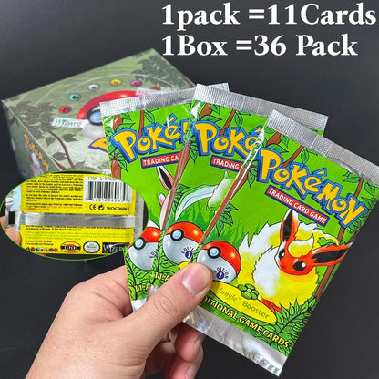 Pokémon Booster Packs Base Fossil Jungle - 11 Cards Per Pack & 36 Pack Booster Box Proxy Game Cards Collection