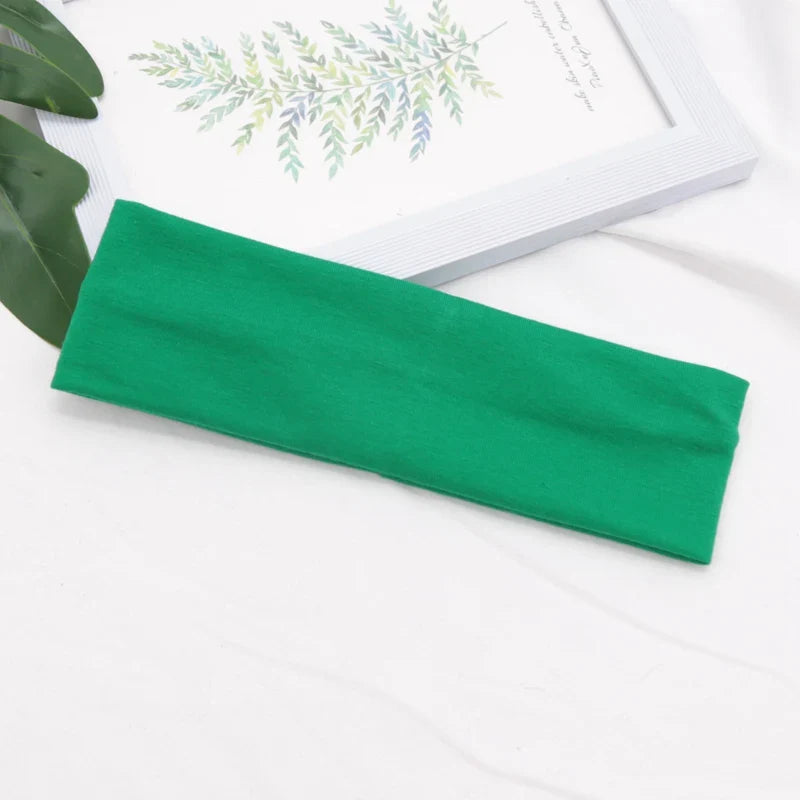 Elastic Cotton Hairband – Solid Fashion Headbands for Women & Men, Running, Yoga & Makeup Accessories