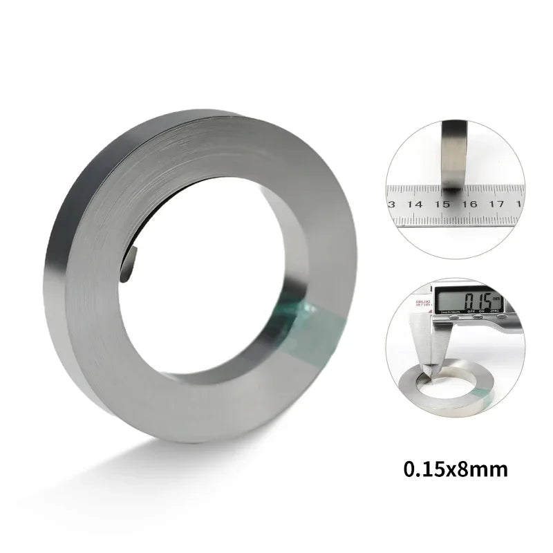 10m Roll 18650 Li-ion Battery Nickel-Plated Strip – 0.1-0.2mm Spot Welder Connector Steel Belt