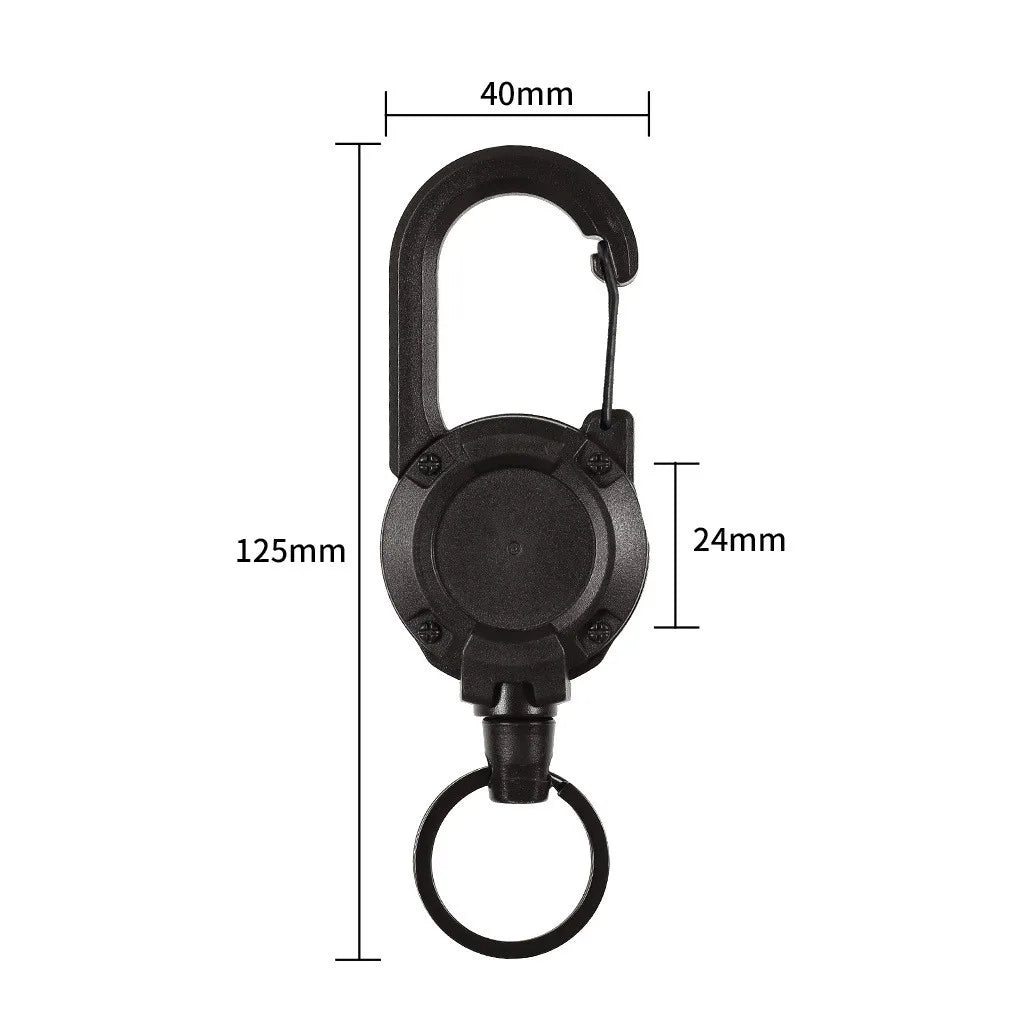 Anti-Theft Metal Retractable Keychain - Easy-Pull Elastic Yoyo for Ski Pass, ID Card, and Anti-Lost Accessories
