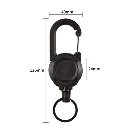 Anti-Theft Metal Retractable Keychain - Easy-Pull Elastic Yoyo for Ski Pass, ID Card, and Anti-Lost Accessories