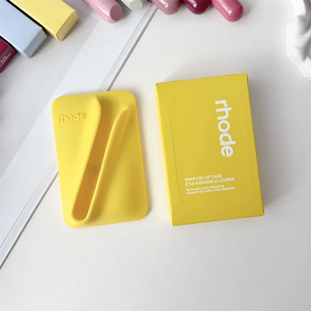 Rhode Long-Lasting Lip Gloss Holder - Magnetic Snap-On Lipstick Case for MagSafe Phone Clips