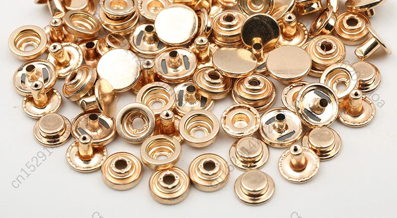10mm, 12.5mm & 15mm Stainless Steel Snap Fasteners – Sewing Buttons for Clothing, Jackets & Leather Crafts