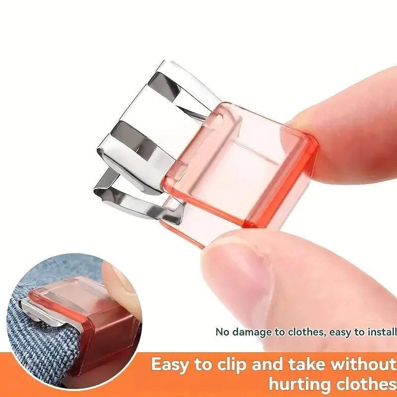 10PCS Multi-Function Clothing Clips – Adjustable Pants Leg & Sleeve Holder Clips for Clothes, Anti-Slip Garment Pins