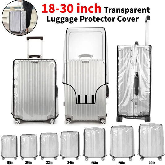 18-30inch Transparent Luggage Protector Cover: Waterproof Dustproof Suitcase Shield - Rolling Luggage Suitcase Cover