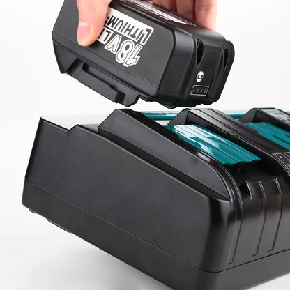 XNJTG DC18SF 18V 4-Port Charger – Compatible with Makita 14.4V-18V Batteries BL1850, DC18RD, DC18RC