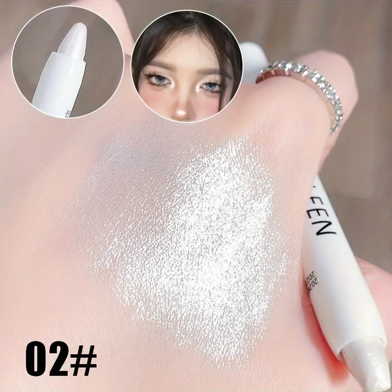 Shimmering Highlight Stick – Glitter White Eyeshadow Pencil for Bright, Dazzling Eye Makeup
