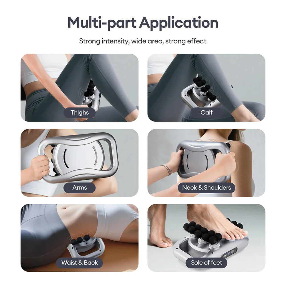 48-Head Body Massage Gun — High-Frequency Vibration Fascia Massager for Neck, Back, Waist, Thigh & Shoulder Muscle Relief