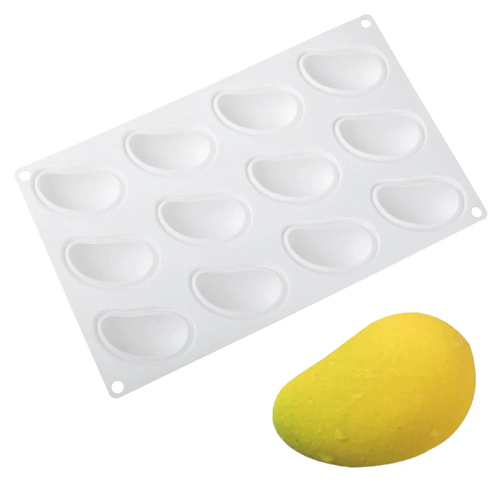 3D Mango Design Silicone Mousse & Cake Mold – French Fruit Dessert Bakeware, Chocolate Baking Tool