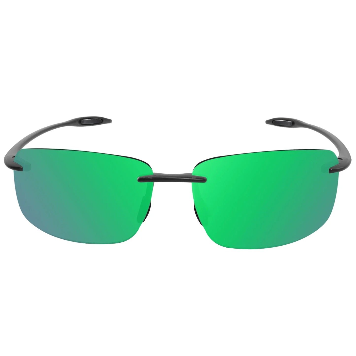 JULI Polarized Classic Sports Rimless Sunglasses – Ultralight Rectangle Frame for Men, Ideal for Fishing, Driving, UV400 Protection, Model MJ8009