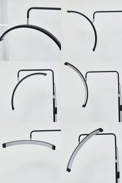 23" OEM 45W LED Eyelash Extension Lamp – Adjustable Brightness Half-Moon Bed Lamp with Ring Light & Free Logo