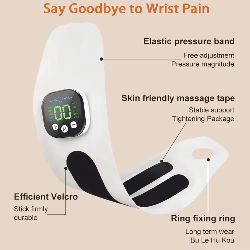 Electric Cordless Hand & Wrist Massager – USB Rechargeable Vibration Device for Carpal Tunnel, Tenosynovitis & Fatigue Relief
