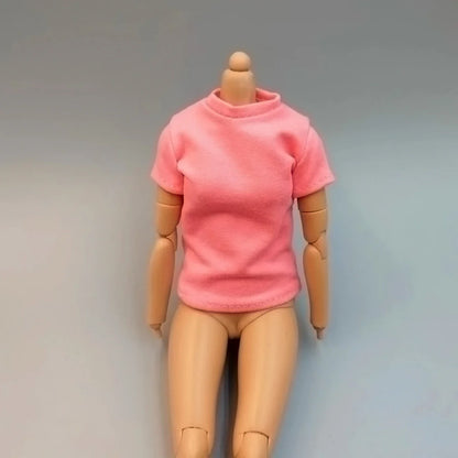 1/6 Scale Black T-Shirt for 12" (30cm) Action Figures — Male & Female DIY Model Accessories