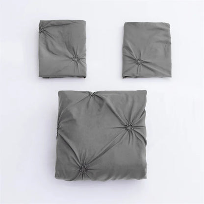 Queen 3-Piece Comfort Set – Gray Bed in a Bag Bedding Set with Duvet Cover & Pillowcases (No Comforter)