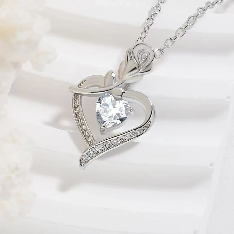 Heart Pendant Necklace - Elegant Hollow Design Jewelry Gift for Mother’s Day, Best Friends & Special Occasions