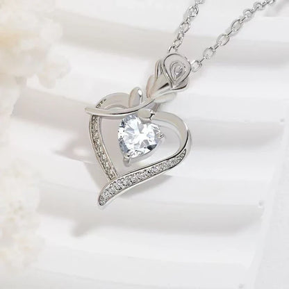 Heart Pendant Necklace - Elegant Hollow Design Jewelry Gift for Mother’s Day, Best Friends & Special Occasions