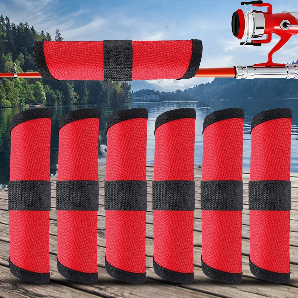 6pcs Lure Wrap Covers — Fishing Bait & Hook Guards for Rod Safety, Protect Fishermen While Fishing