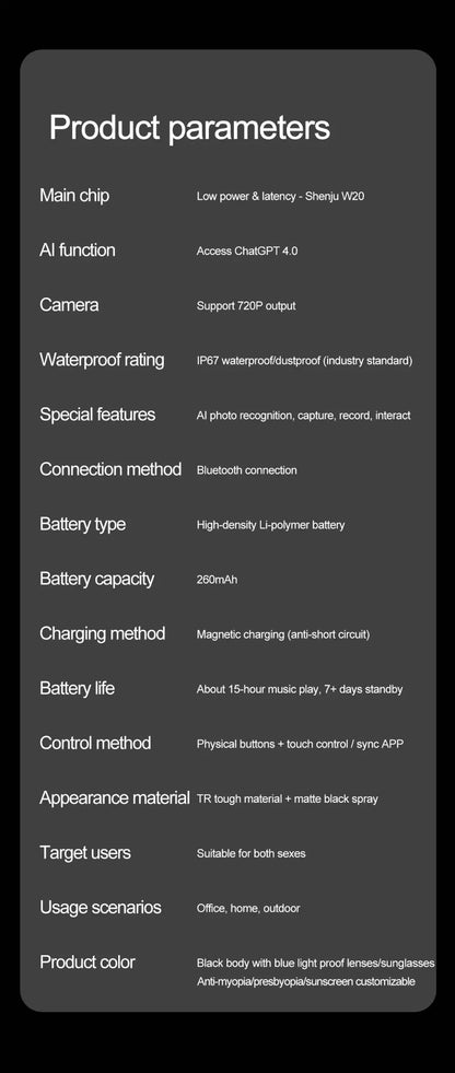2025 Xiaomi Smart Glasses — AI Interactive Translation & Photography Video Smart Sunglasses for iOS & Android