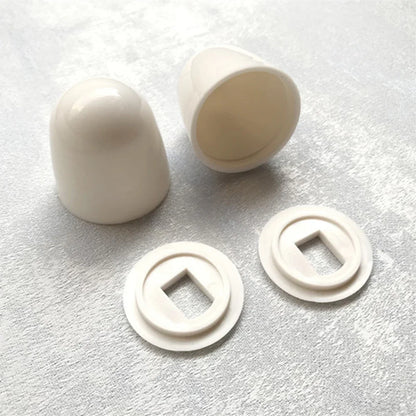 2 Pairs Universal Toilet Bolt Covers – Plastic Push-On Screw Caps for Toilet Bowl Fixing & Bathroom Decoration Accessories