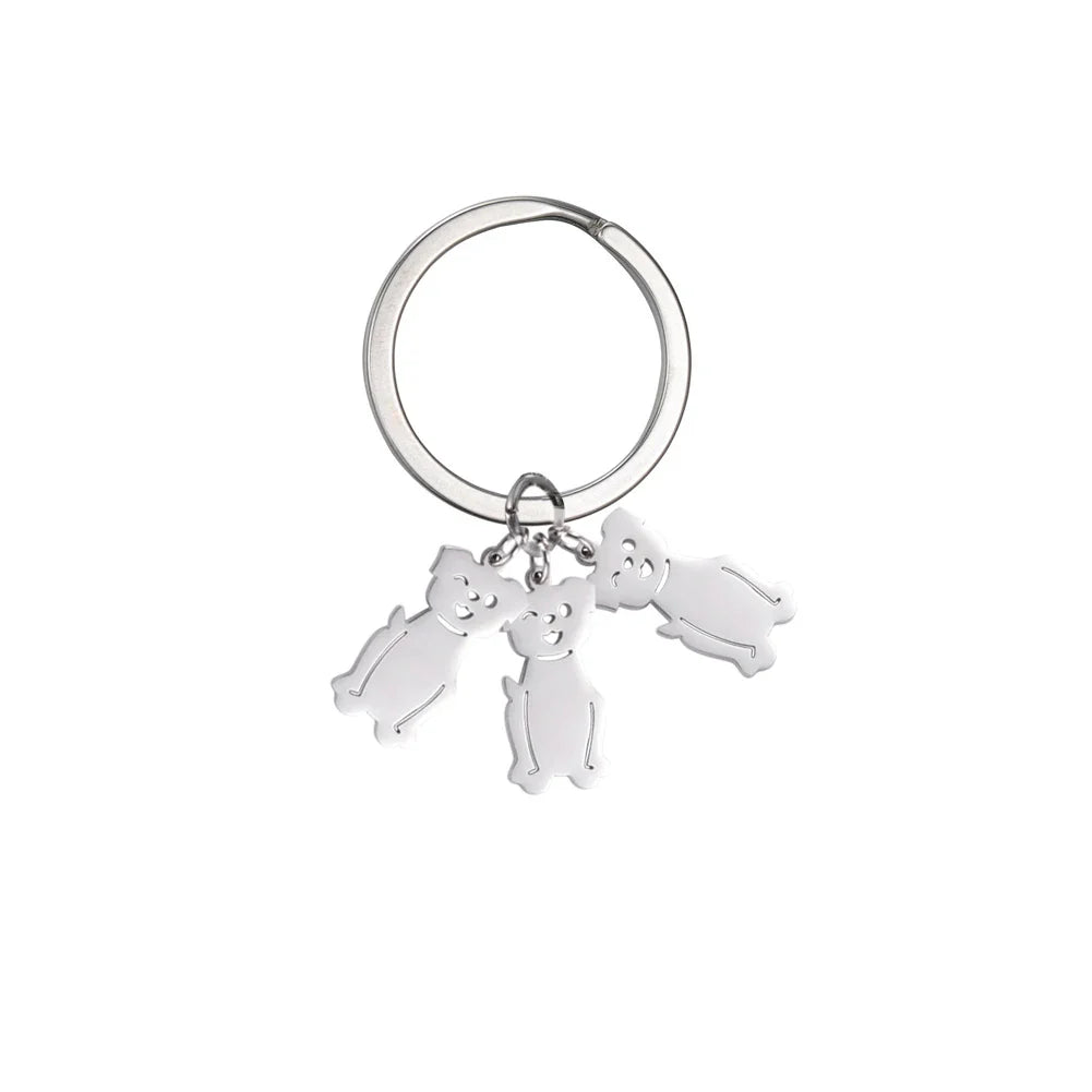 Personalized Kids & Family Keychain – Custom Name Key Chain for Mother’s Day, Couples, Boys, Girls, Pets, Mom, Dad, Baby Gift