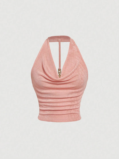 Elegant Women’s Halterneck Vest – Comfortable, Stylish Summer Top for Casual & Dressy Wear