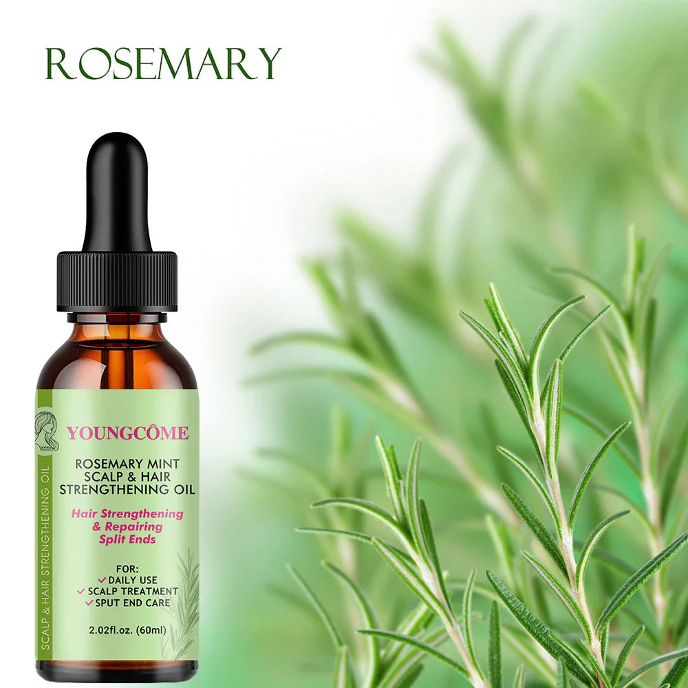 ARosemary Mint Organic Hair Oil – Prevents Dryness, Strengthens & Hydrates Hair