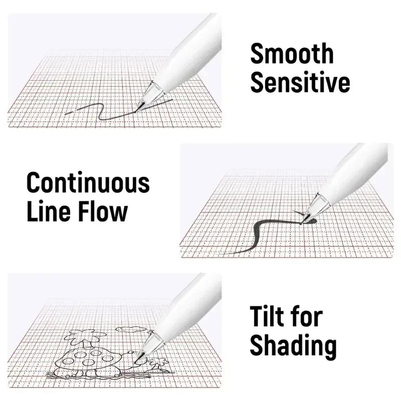 4X Replacement Tips for Apple Pencil 1 & 2 | Soft Silicone Protective Nibs for Touch Screen Stylus