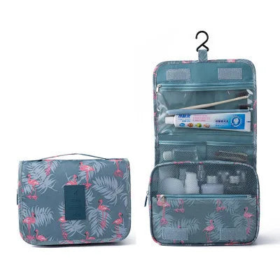 Waterproof Hanging Travel Makeup Bag – Bathroom Cosmetic Organizer for Men & Women