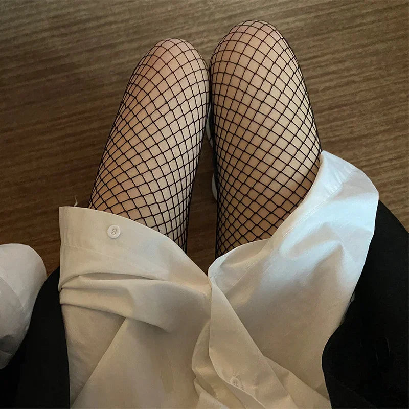 Black Fishnet Socks - Sexy Tights, Silk Leggings, High Waist Fitness Pants for Women, Hosiery Long Socks