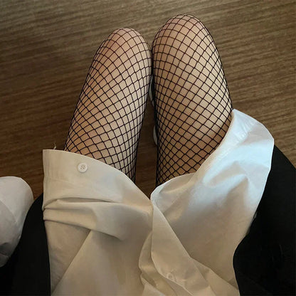 Black Fishnet Socks - Sexy Tights, Silk Leggings, High Waist Fitness Pants for Women, Hosiery Long Socks
